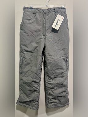 L.L.Bean NWT Insulated Ski Snow Pants Gray Kids 14